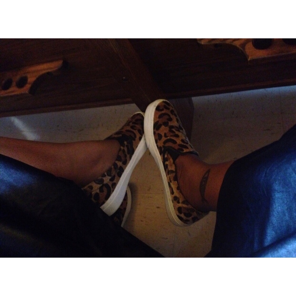 Forever 21 Leopard print slip-on sneakers